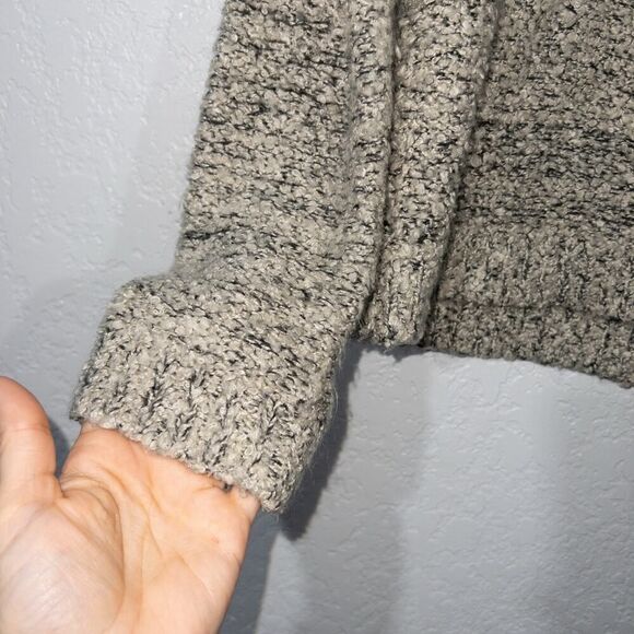 Pins & Needles Anthropologie Marled Gray Cowl Neck Sweater Large - Picture 2 of 5